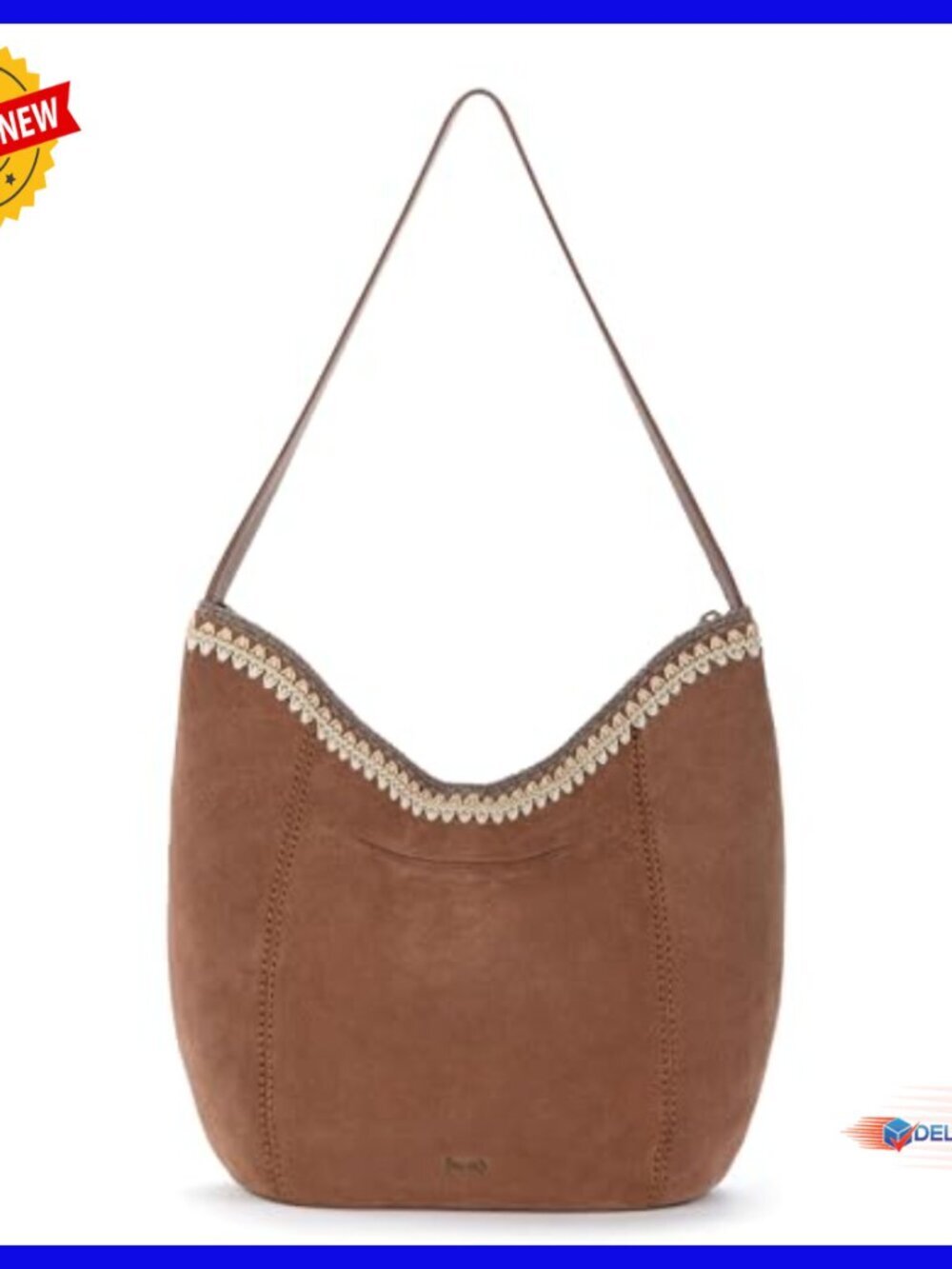 Large Leather Hobo Handbag with Zipper Pockets for Everyday Travel - Picture 6 of 6